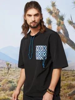 Camisetas diseñadas con cordón de bolsillo Navajo