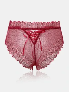 Plus Size Panties with Back Bandage Design