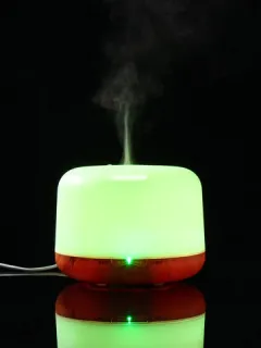 250ML Colorful LED Light Wood Grain Humidifier