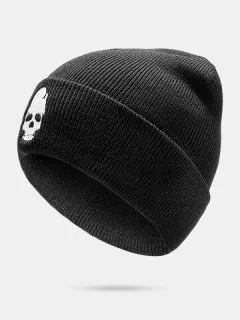 Unisex Cráneo Gorro bordado sin ala Sombrero