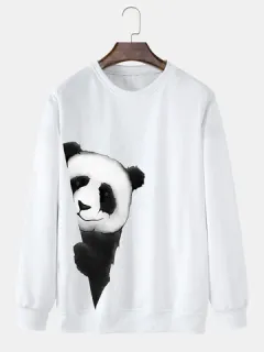 Sudaderas con estampado lateral de panda