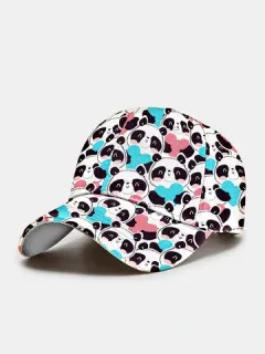 Gorra de béisbol unisex Overlay Panda Love Print