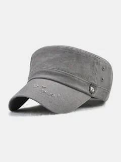 Gorras planas sólidas dañadas para hombre