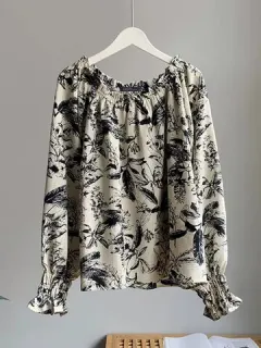 Blusa con estampado floral Planta