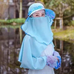 Female Shawl Mask Hat Removable Costume