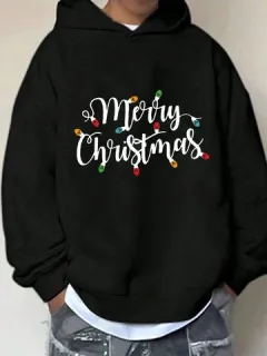 Sudaderas con capucha coloridas con letras navideñas