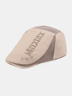 Bordado Casual Berathable Mesh Sombrero Visera de ala corta Go Out Forward Beret Sombrero Plano Sombrero