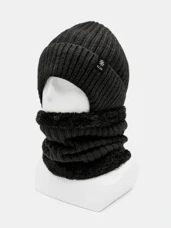 Gorro liso con parche de letras y copos de nieve para hombre Sombrero