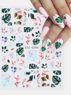 3D Dried Flower Butterfly Nail Tips