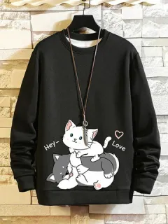 Sudaderas lindas de dibujos animados Gato