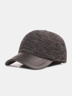 Gorra de béisbol de patchwork de punto de color mezclado para hombre