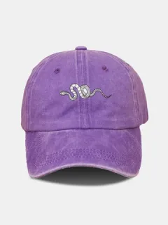 Gorra de béisbol unisex con estampado de serpiente