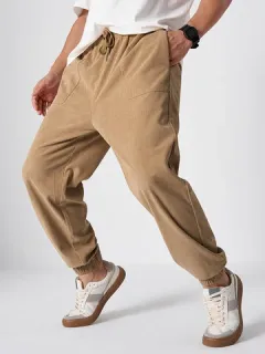 Pana sólida con dos bolsillos grandes Pantalones