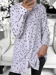 Solapa Estampado Lunares Camisa