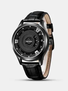 Pointerless Genuine Leather Watches