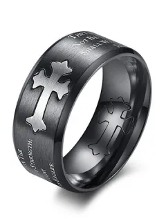 Cross Letter Pattern Ring