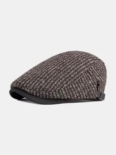 Hombres Otoño Invierno Británico Retro Boina Casual Gorra plana