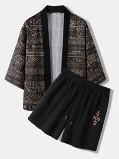 Conjunto de kimono Tribal Geo Patrón