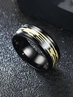 1pcs Fashion Stainless Steel Gradient Ring