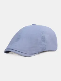 Gorras planas octogonales lisas de algodón para hombre