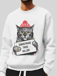 Navidad Gato Sudaderas gráficas