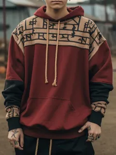 Tribal Patrón Sudaderas con capucha de retazos