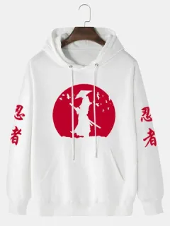 Sudaderas con capucha con gráficos ninja japoneses