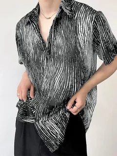 Estampado de rayas acuarela Camisa