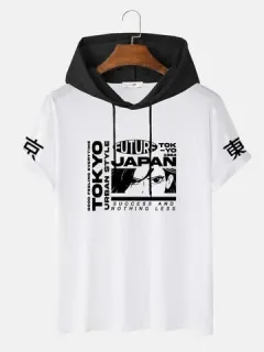 Camisetas con capucha y estampado de anime de Tokio