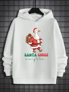 Sudaderas divertidas de ganso de Papá Noel