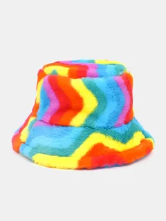 Cubo unisex con rayas de color arcoíris Sombrero