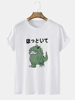 Camisetas con estampado japonés de animales de dibujos animados