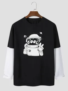 Camisetas gráficas Astronauta de dibujos animados