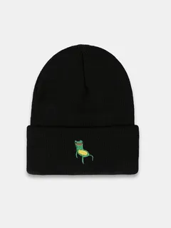 Gorro unisex con bordado de rana de dibujos animados Sombrero