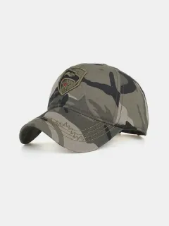 Gorra de béisbol de camuflaje con bordado de pentagrama para hombre