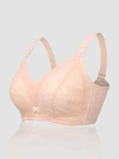 Floral Lace Bow Wireless Bras