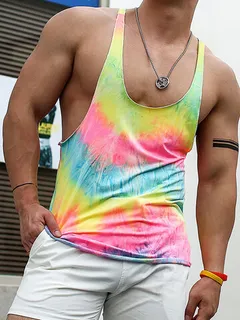 Camiseta sin mangas con estampado Tie Dye