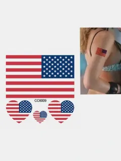 Tattoo sticker USA American flag