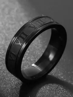 Ring with carved Roman numeral