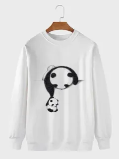 Sudaderas con estampado de dibujos animados Panda