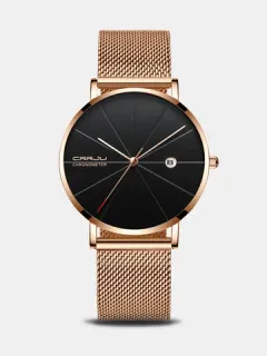 Unisex Minimalist Ultrathin Date Watch