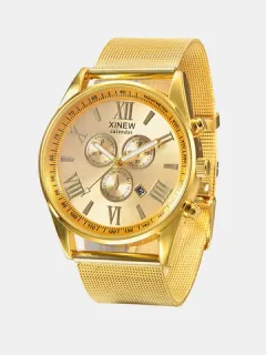 Business Calendar Quartz Wrist Watch