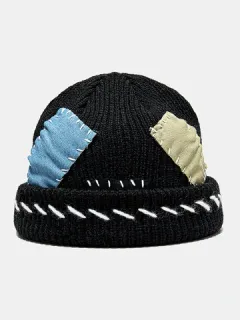 Gorro unisex con parche de tela de sutura Sombrero