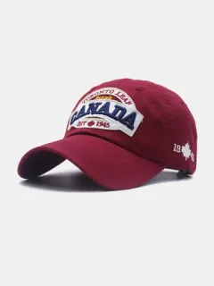 Gorra de béisbol unisex con parche bordado de letras