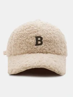 Gorra de béisbol unisex con parche en forma de letra B