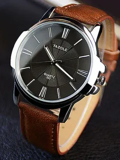 6 Colors Faux Leather Quartz Watches