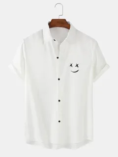 Camisas con estampado de cara sonriente