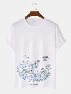 Camisetas Estampado Animal Surf