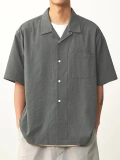 Camisas de algodón de textura sólida