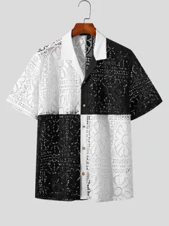 Ventana Patrón Punto patchwork Camisa